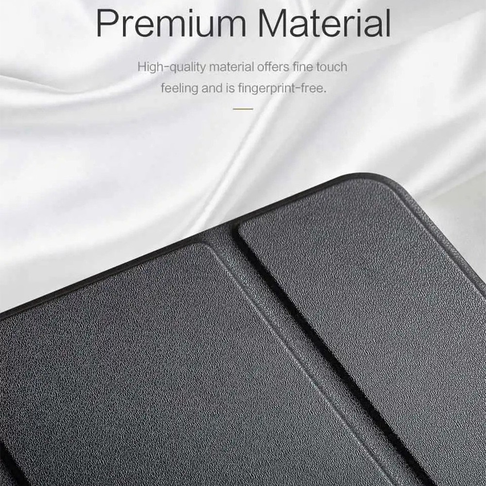 Husa Tableta G-Tech Leather Folding Stand, Compatibila cu Honor Pad X8a, 11 Inch, Anti Amprenta, Piele Ecologica, Full Protection, Negru