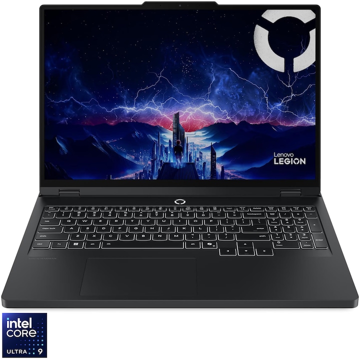 Laptop Gaming Lenovo Legion Pro 5 16IAX10H cu procesor Intel Core™ Ultra 9 275HX pana la 5.4GHz, 16" WQXGA, OLED, 165Hz, 32GB DDR5, 1TB SSD, NVIDIA GeForce RTX™ 5070 Ti 12GB GDDR7, No OS, Eclipse Black, 3Y on-site Premium Care