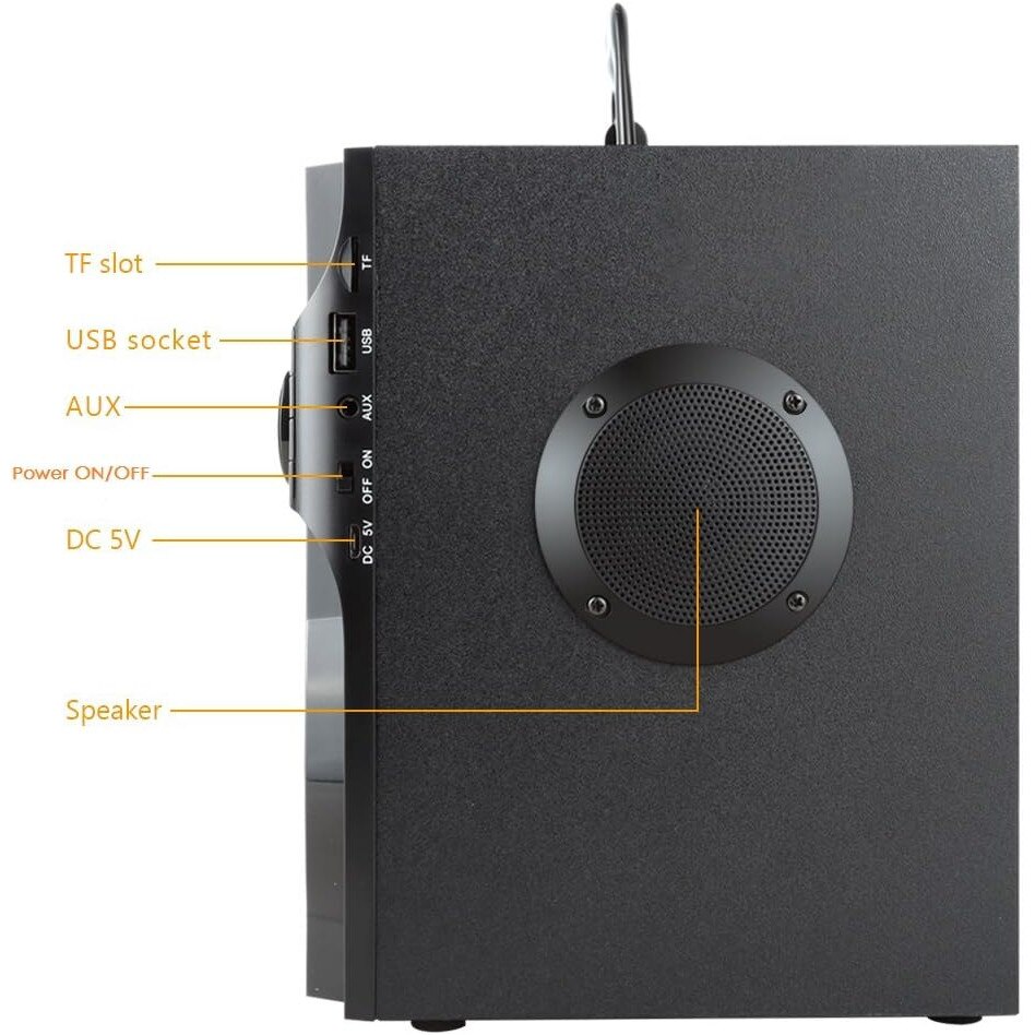 Boxa portabila Bluetooth cu subwoofer si sunet stereo, Boxa wireless cu bass puternic si telecomanda, Radio FM si suport card TF, pentru petreceri in aer liber si camping, negru