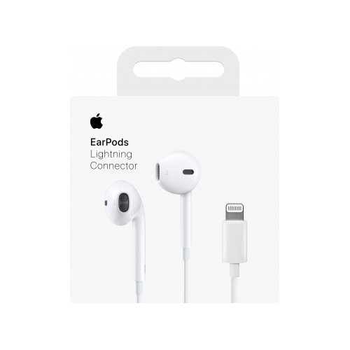 Casti In-Ear cu Fir Lightning Apple, Alb Cutie Originala