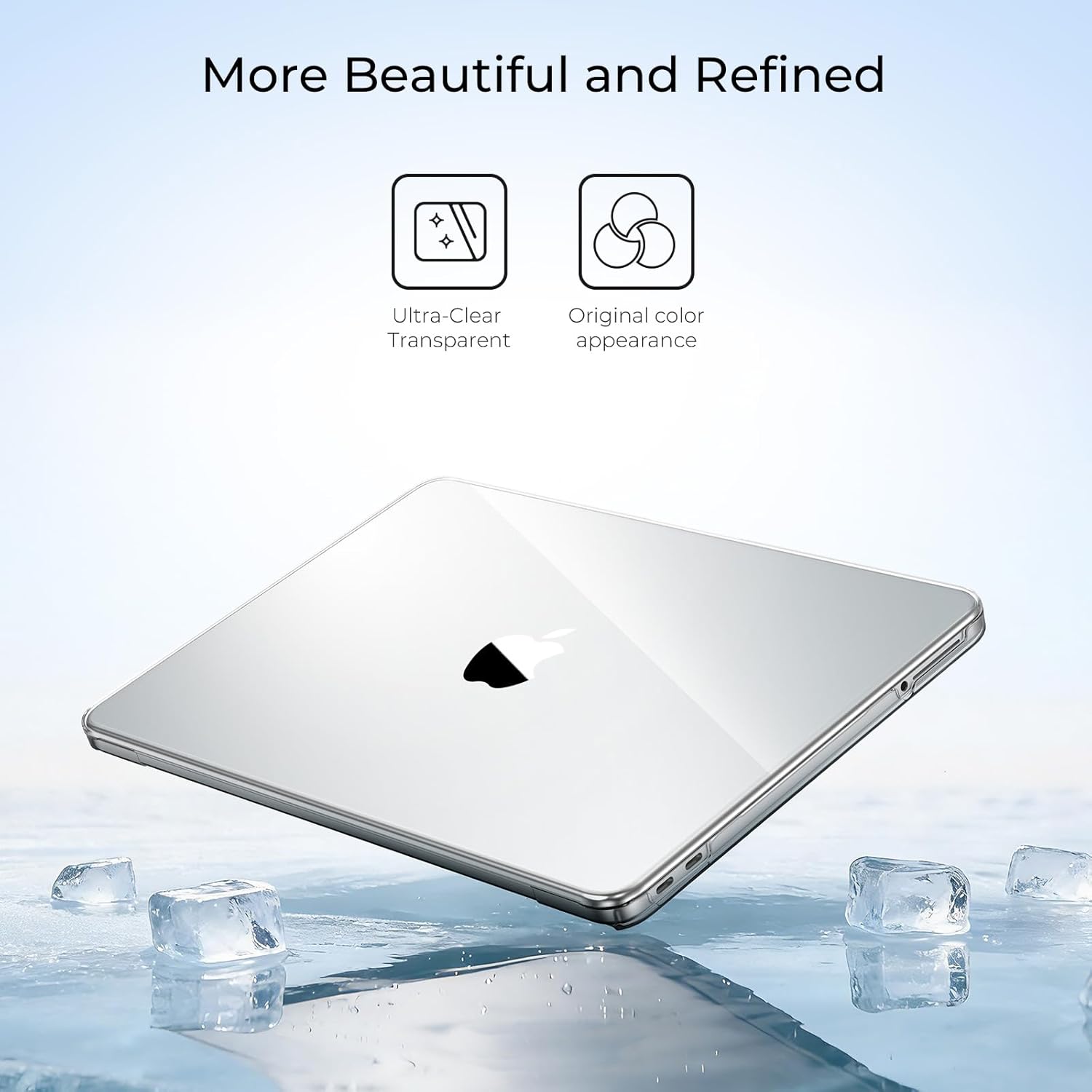 Carcasa iNext pentru MacBook Neo 13 inch 2026 Model A3404 cu cip A18 Pro, carcasa de protectie rezistenta la zgarieturi si capac pentru tastatura pentru Macbook Neo, transparenta