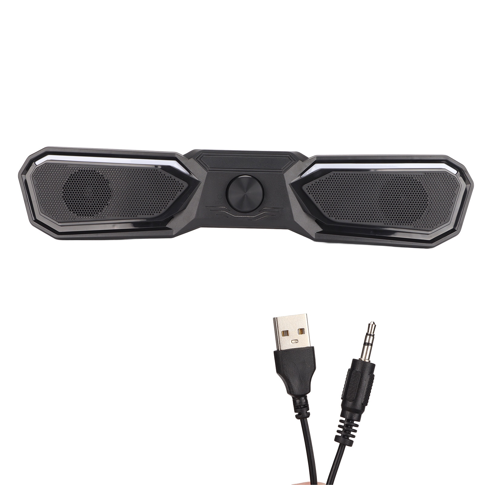 Bara de sunet USB Fokelyi cu efecte RGB, 2 canale, 30Hz-15kHz, 3W