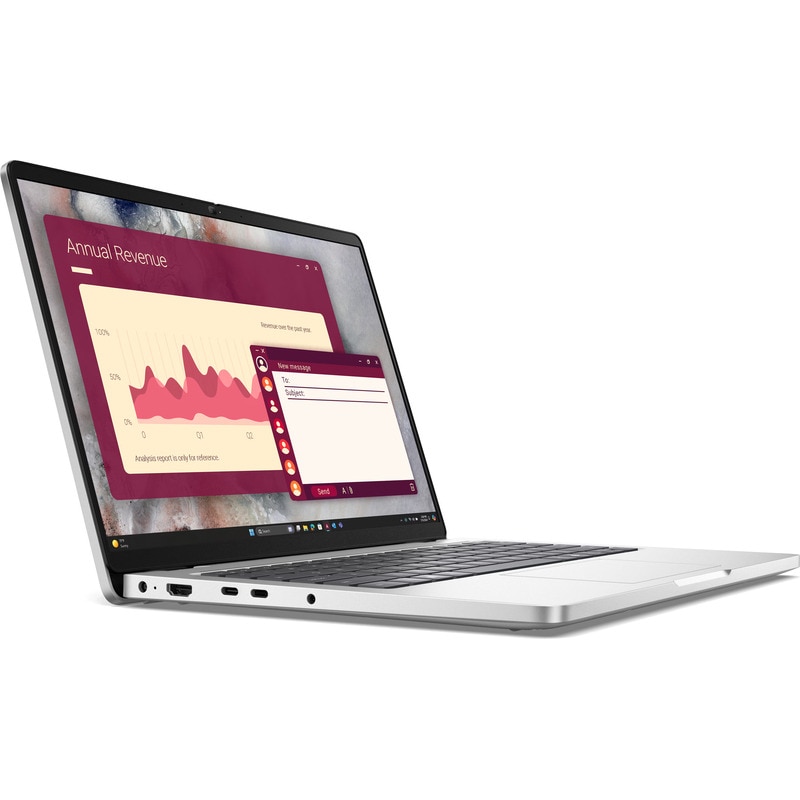 Laptop Dell Pro 14 PC14250, 14 inch 1920 x 1200, Intel 265U 12 C / 14 T, 2.1 GHz - 5.3 GHz, 12 MB cache, 15 W, 16 GB DDR5, 512 GB SSD, Intel Graphics, Windows 11 Pro