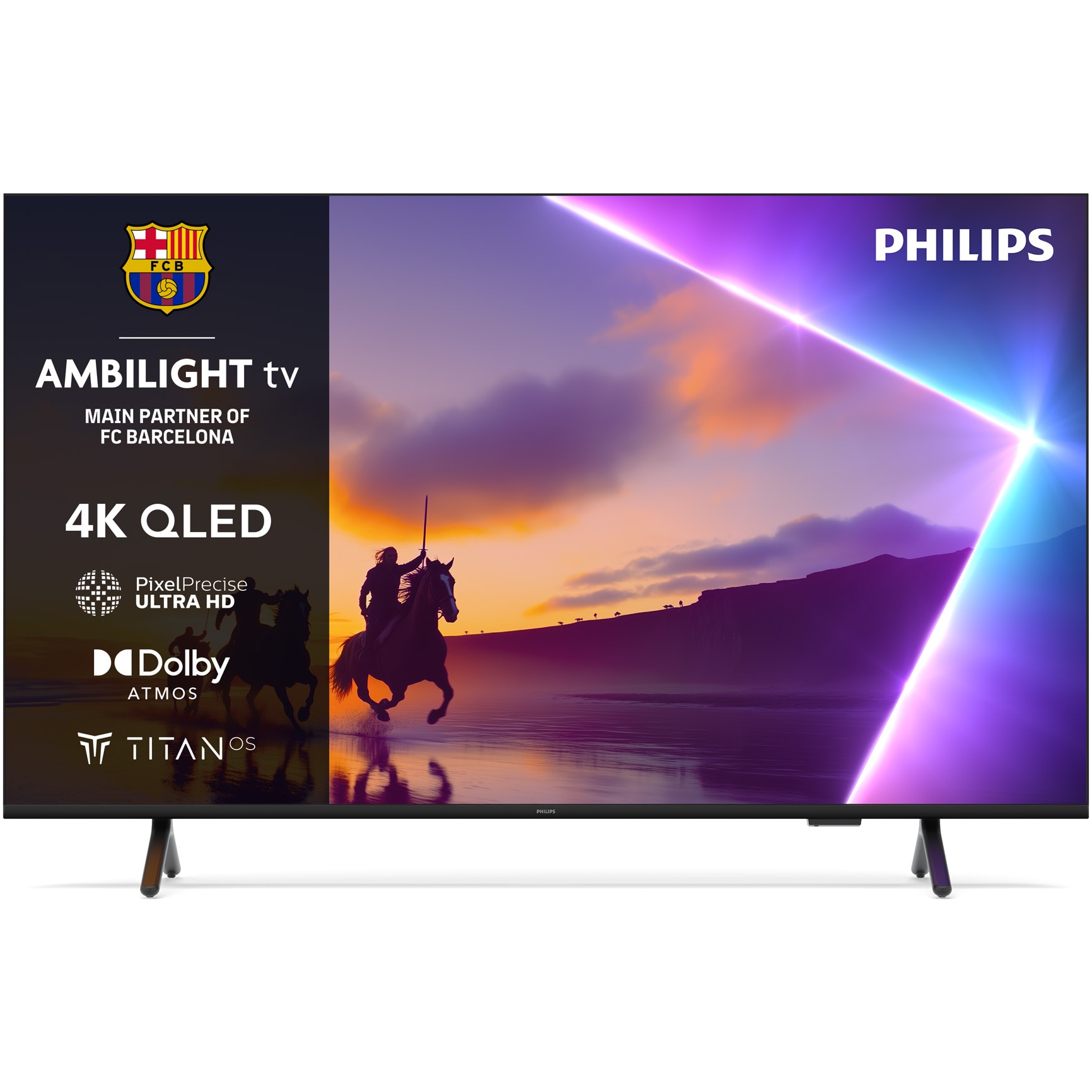 Televizor Philips AMBILIGHT tv QLED 85PUS8510, 215 cm, Smart TV, 4K Ultra HD, Clasa D