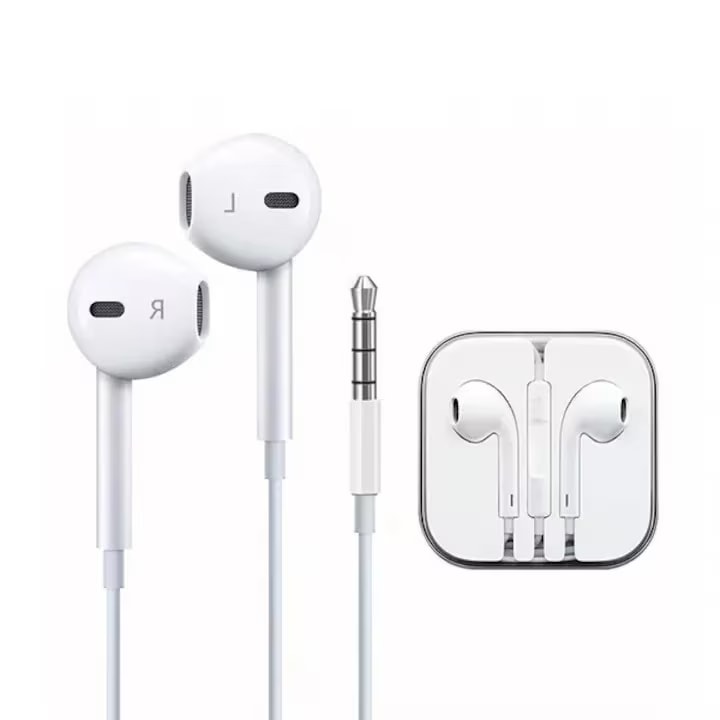 Casti cu Fir Premium cu Mufa Jack 3.5mm Bass Boost cu Sunet Clar si Volum Control pe Fir, Microfon Inclus compatibilitate Extinsa Samsung, Apple, Xiaomi, Huawei, Oppo, Alb Blister