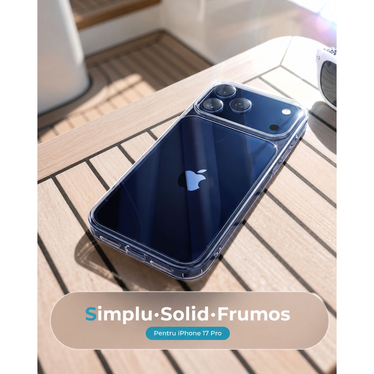 Husa pentru iPhone 17 Pro, Transparenta Crystal Clear, Protectie Militara Antisoc, Rezistenta la Ingalbenire, Bumper Ranforsat