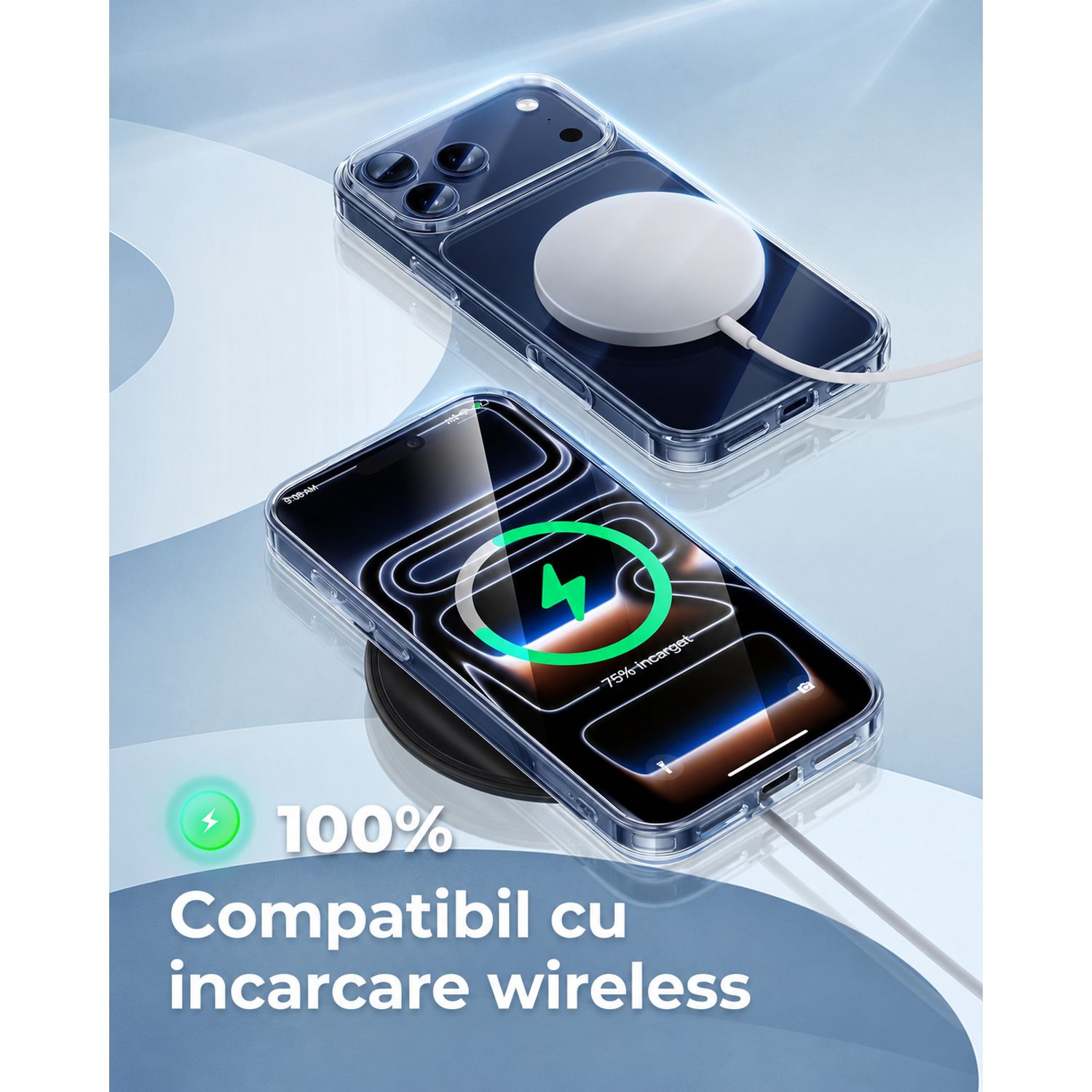 Husa pentru iPhone 17 Pro, Transparenta Crystal Clear, Protectie Militara Antisoc, Rezistenta la Ingalbenire, Bumper Ranforsat