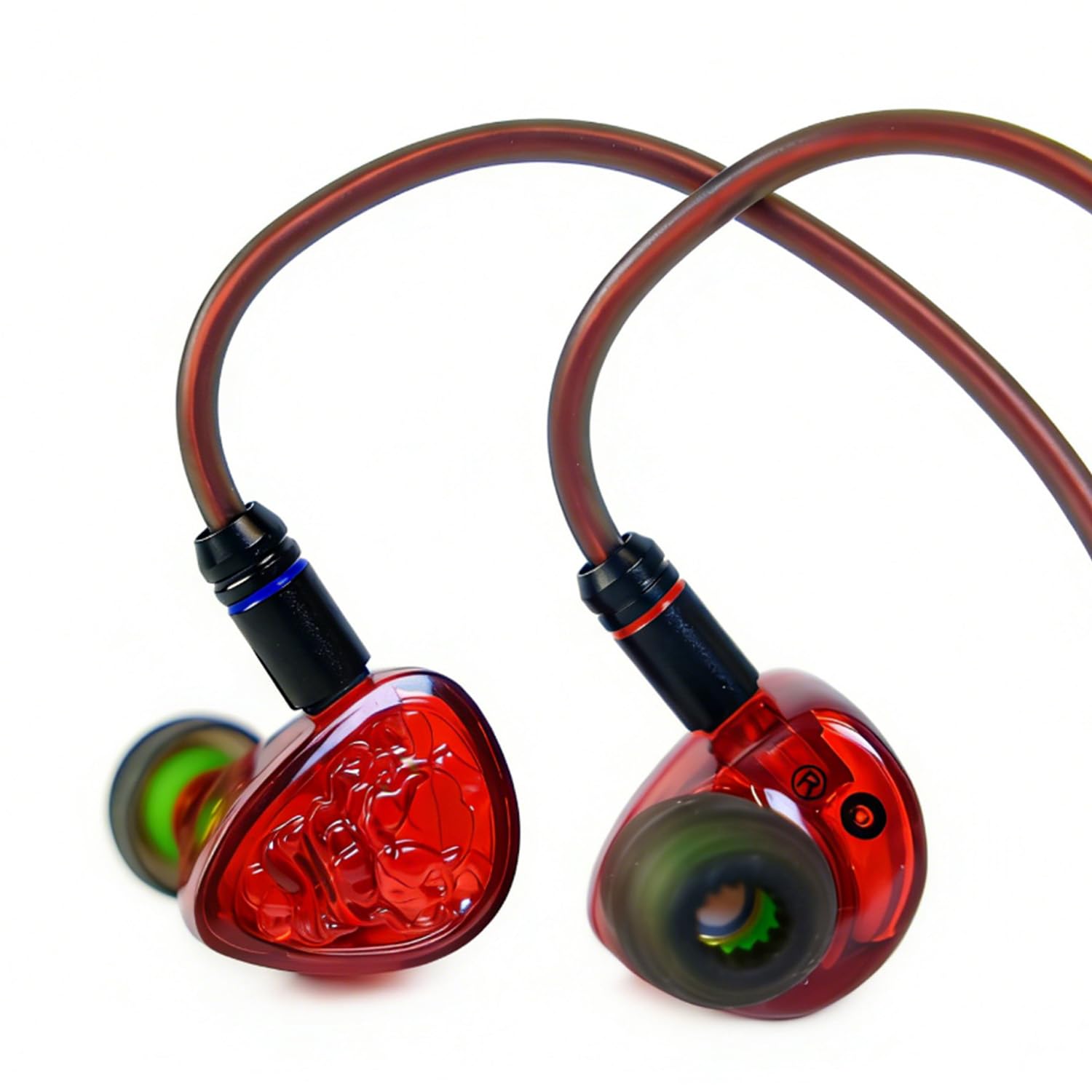 Casti TANGZU Wan'er S.G II Red Lion, Monitor, Gaming IEM, HiFi, Versiune Bass edition de 10mm Dinamic Driver, Cablu Premium detasabil, Cu Microfon HD, Rosu Cristal