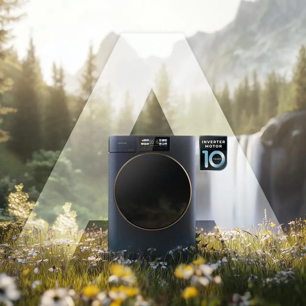 Masina de spalat rufe smart Cecotec, Bolero DressCode Autodose Direct Drive, clasa A, capacitate spalare 12 kg, motor Direct Drive Inverter, functie Auto-Dose, 14 programe prestabilite, Drum Clean Plus, program Smart Wash, Steam Max, Sanitise, titan
