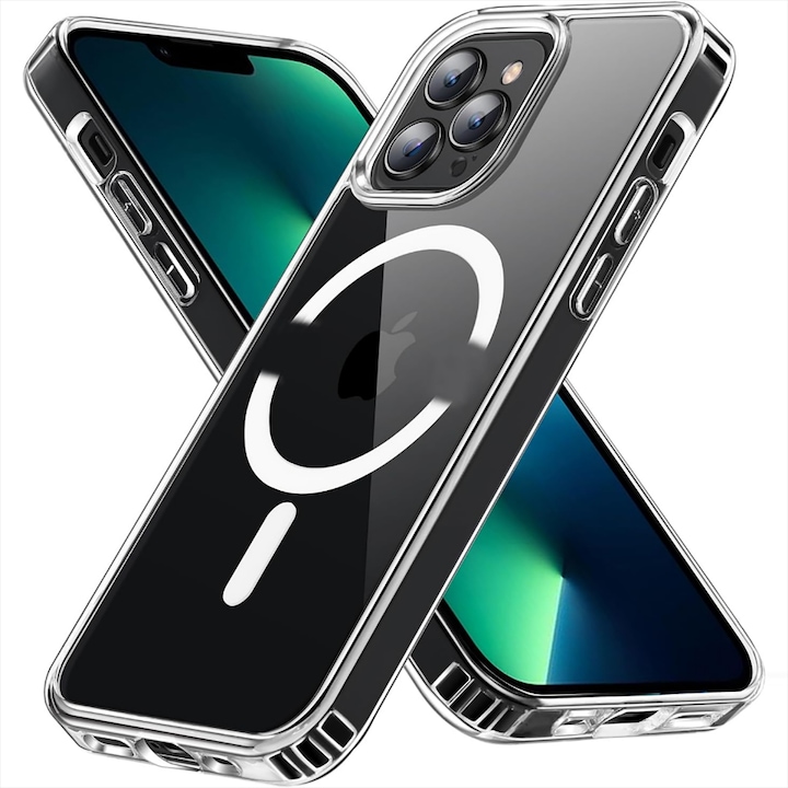 Husa compatibila cu Incarcarea Magsafe compatibila cu iPhone 13 Pro Max, CASEY STUDIOS™, de Protectie, Slim, pentru Incarcare Wireless, Margini Ridicate de Protectia Ecranului si a Camerelor