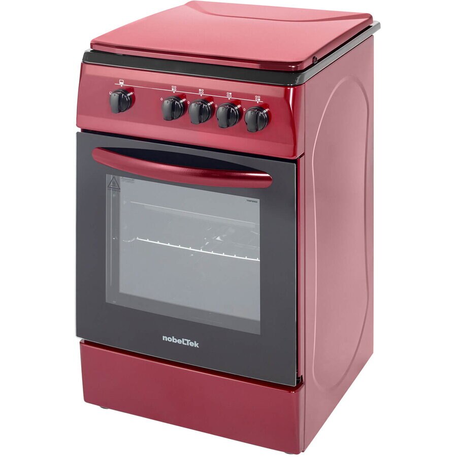Aragaz NobeLTek NLT 1065BD/G1, Gaz, 50 cm, Rosu Bordeaux