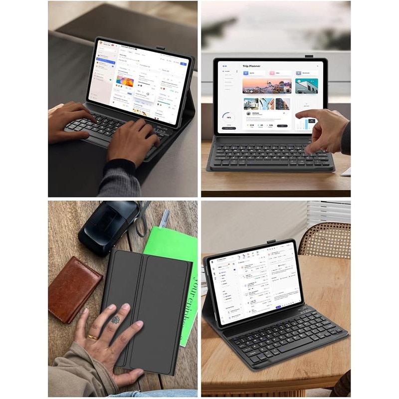 HUSA SI TASTATURA BLUETOOTH 2 IN 1 PENTRU Lenovo Idea Tab Plus 12 "1"