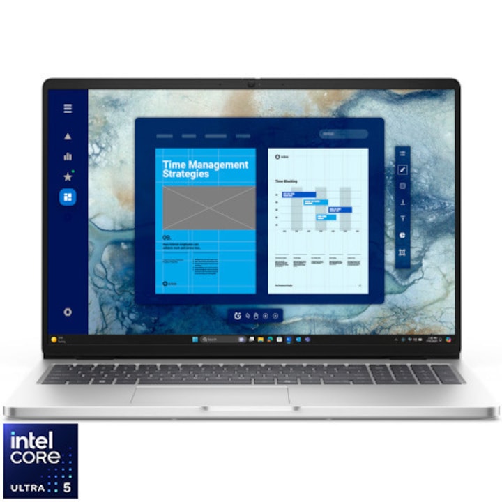 Laptop Business Dell Pro 16 cu procesor Intel® Core™ Ultra 5 235U pana la 4.90 GHz, 16", WUXGA IPS, 16GB DDR5 RAM, 1TB SSD, Intel® Graphics, Windows 11 Pro, 3y ProSupport and Next Business Day Onsite