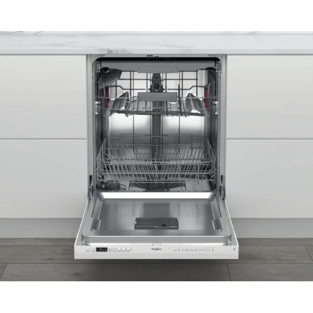Masina de spalat vase incorporabila Whirlpool WH4IFC14BN6, complet incorporabila, 14 seturi, Clasa C, 9 programe, 44 dB, Start intarziat, Alb