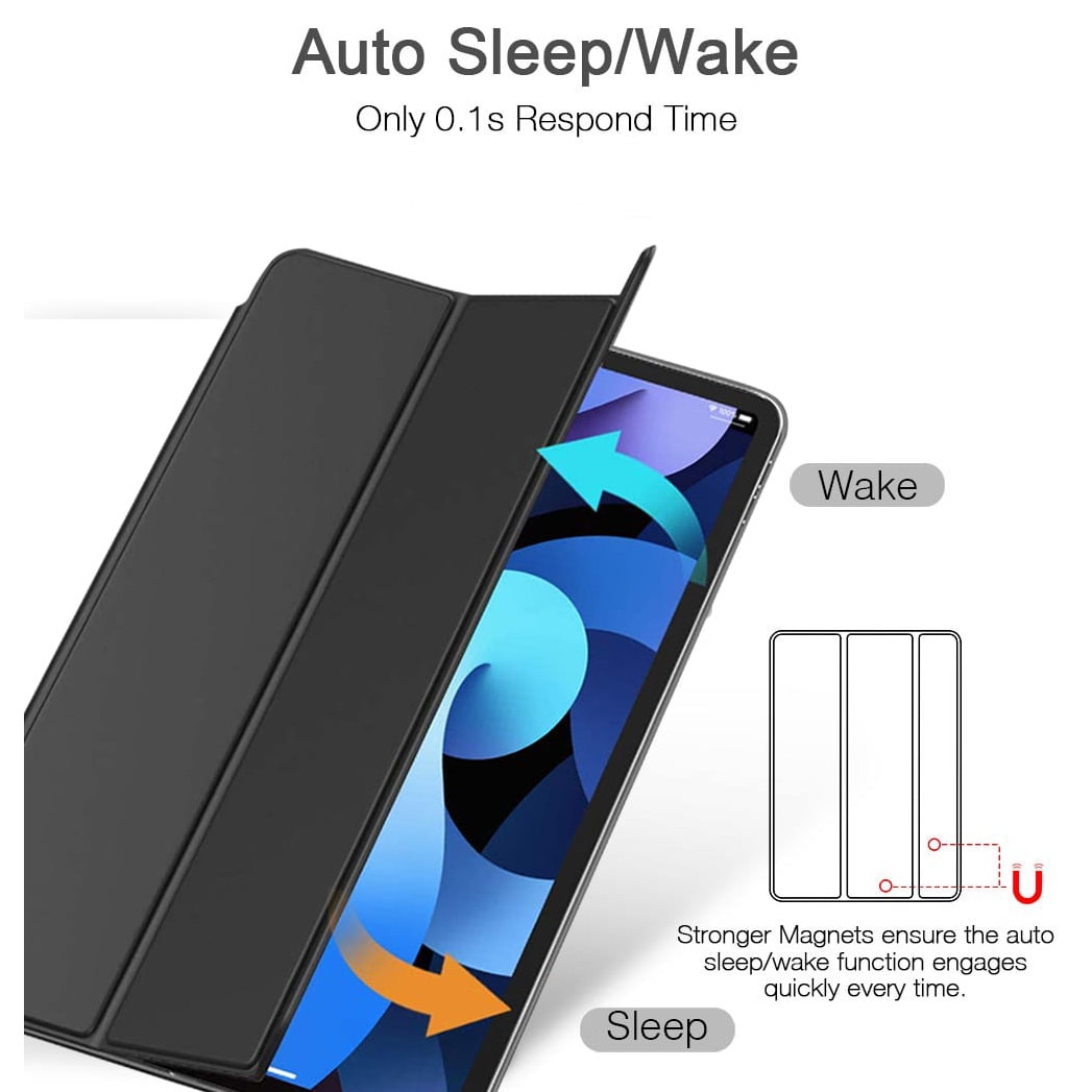 Husa Ultra Slim pentru HONOR Pad X8b, 11.0" (2026) - Silicon TPU, Smart Cover - Negru