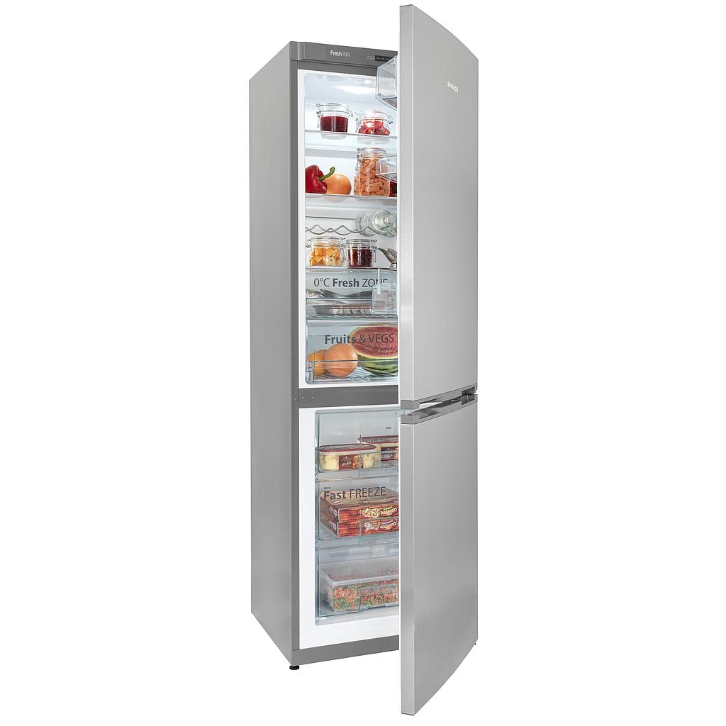 Combina frigorifica Snaige RF56NG-P5CBNF0, Compresor inverter, No Frost, Clasa F, 290 l, H 190 cm, Inox