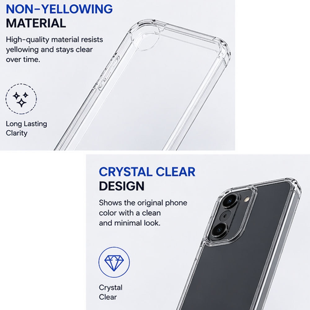 BestCase® Husa Clear Silicon Compatibila cu Samsung Galaxy S26, Anti soc, Protectie camera, Transparent