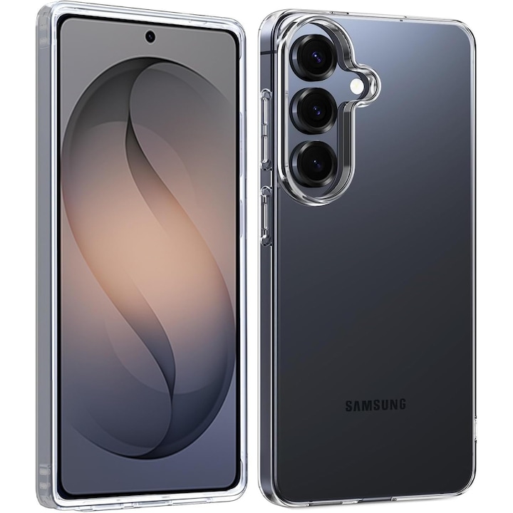 BestCase® Husa Clear Silicon Compatibila cu Samsung Galaxy S26, Anti soc, Protectie camera, Transparent