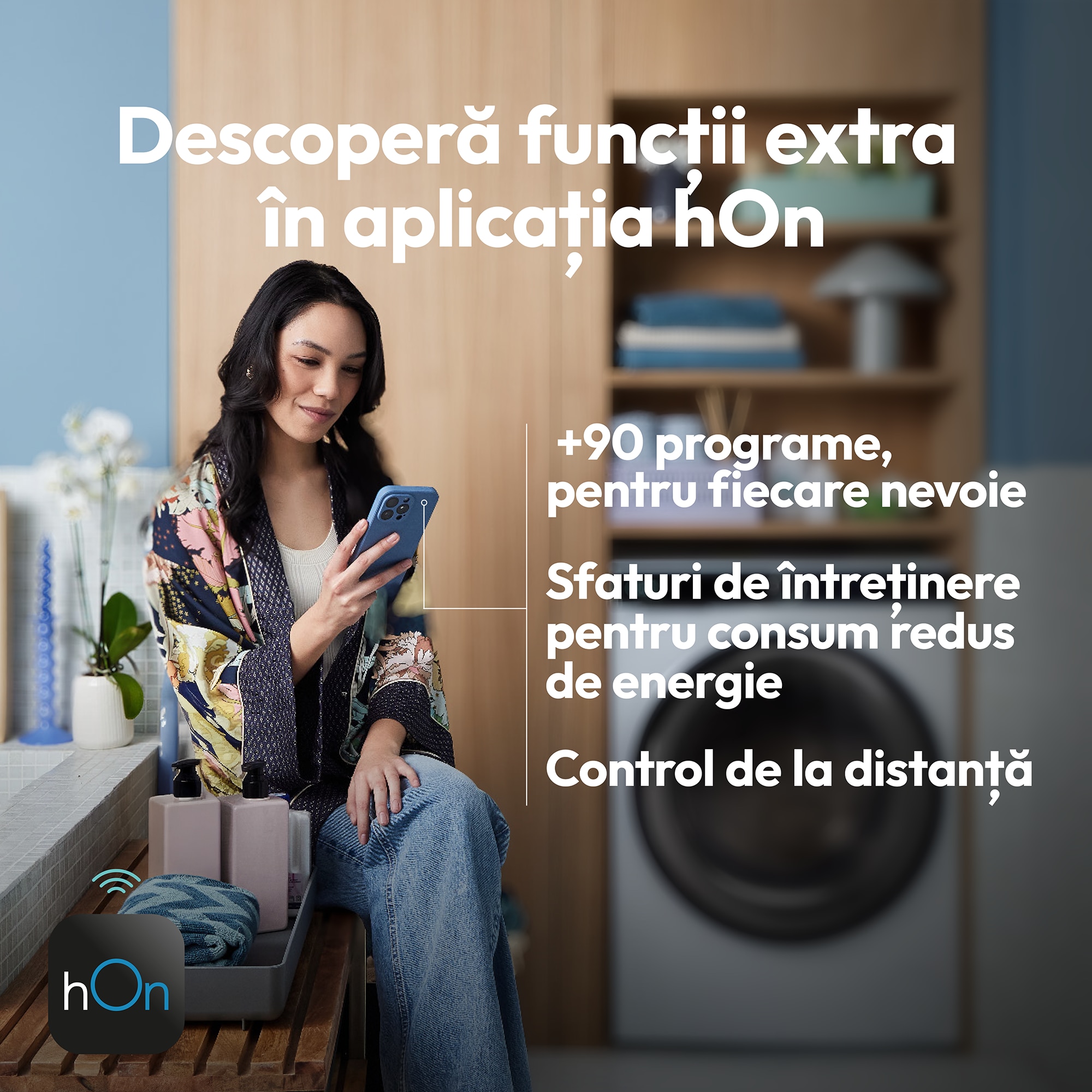 Masina de spalat rufe Slim CANDY BP 49SBL8-S, clasa energetica A-20%, 9 kg, 1400 rpm, Motor Inverter, ProActive Wash, conectivitate WiFi/ hOn app, XL Soft Drum, Clean Shield, alba