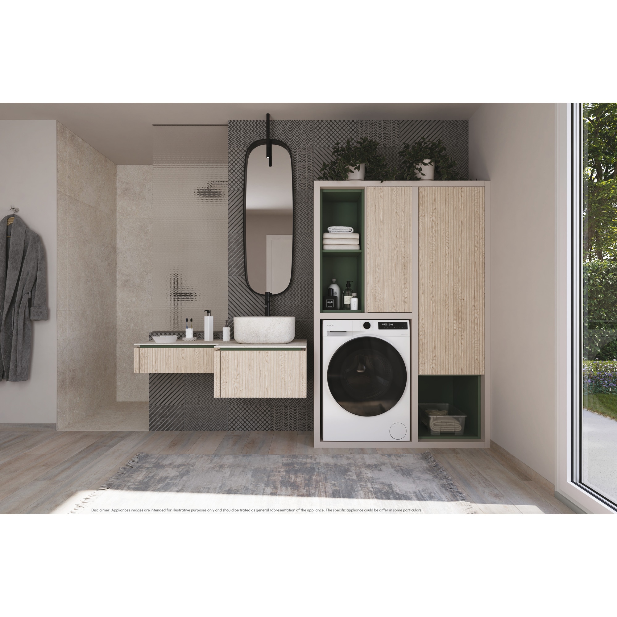 Masina de spalat rufe Slim CANDY BP 49SBL8-S, clasa energetica A-20%, 9 kg, 1400 rpm, Motor Inverter, ProActive Wash, conectivitate WiFi/ hOn app, XL Soft Drum, Clean Shield, alba
