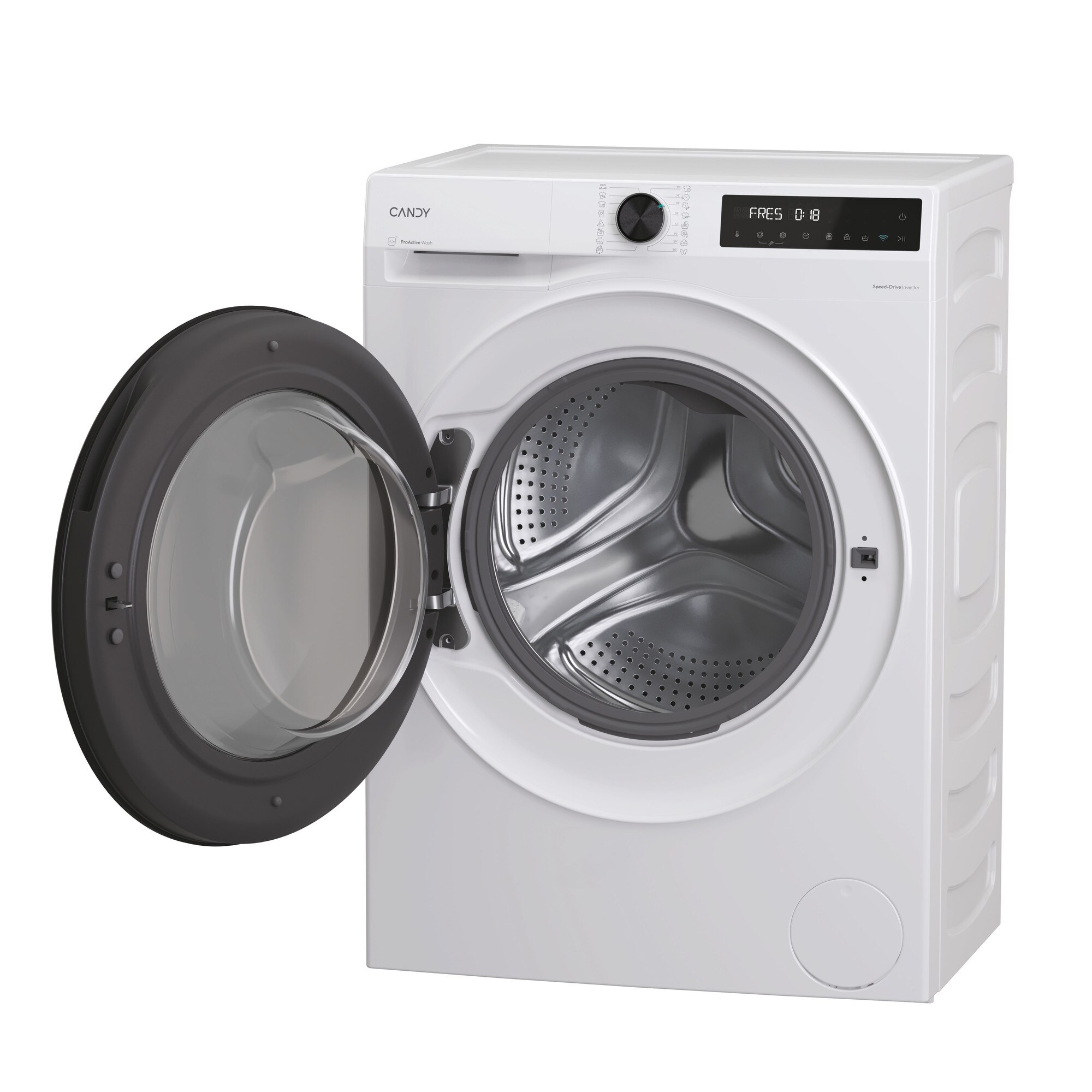 Masina de spalat rufe Slim CANDY BP 49SBL8-S, clasa energetica A-20%, 9 kg, 1400 rpm, Motor Inverter, ProActive Wash, conectivitate WiFi/ hOn app, XL Soft Drum, Clean Shield, alba
