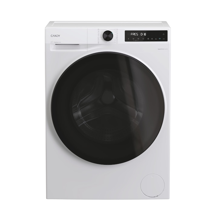 Masina de spalat rufe Slim CANDY BP 49SBL8-S, clasa energetica A-20%, 9 kg, 1400 rpm, Motor Inverter, ProActive Wash, conectivitate WiFi/ hOn app, XL Soft Drum, Clean Shield, alba