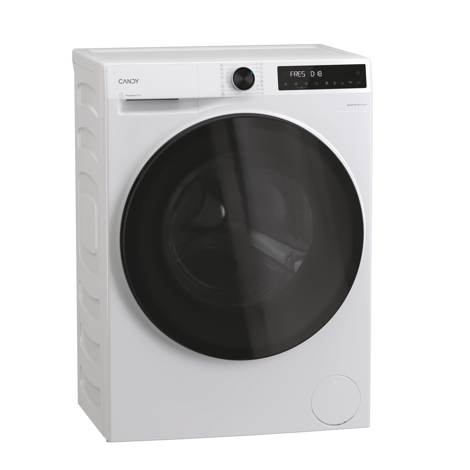 Masina de spalat rufe Slim CANDY BP 49SBL8-S, clasa energetica A-20%, 9 kg, 1400 rpm, Motor Inverter, ProActive Wash, conectivitate WiFi/ hOn app, XL Soft Drum, Clean Shield, alba