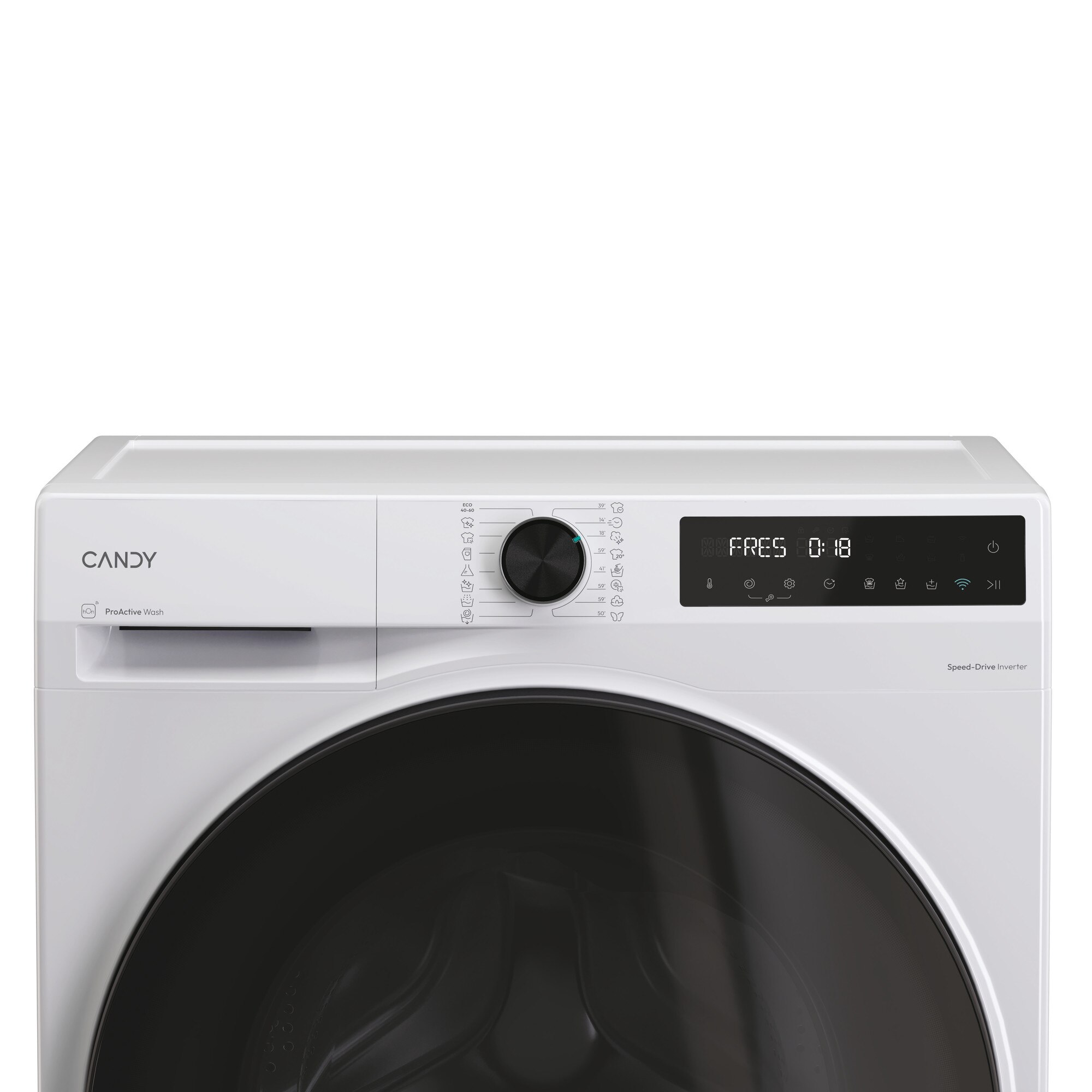 Masina de spalat rufe Slim CANDY BP 49SBL8-S, clasa energetica A-20%, 9 kg, 1400 rpm, Motor Inverter, ProActive Wash, conectivitate WiFi/ hOn app, XL Soft Drum, Clean Shield, alba