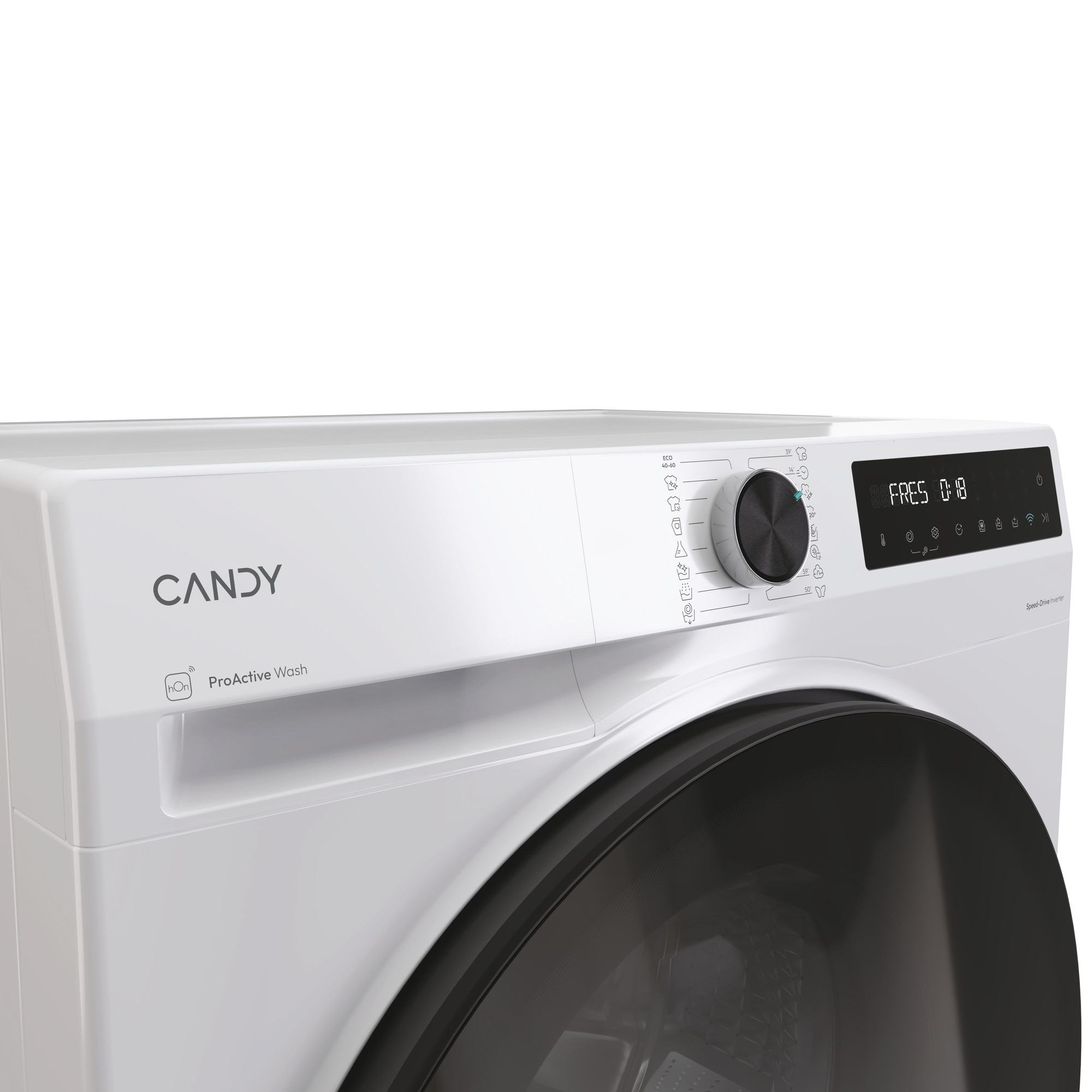 Masina de spalat rufe Slim CANDY BP 49SBL8-S, clasa energetica A-20%, 9 kg, 1400 rpm, Motor Inverter, ProActive Wash, conectivitate WiFi/ hOn app, XL Soft Drum, Clean Shield, alba