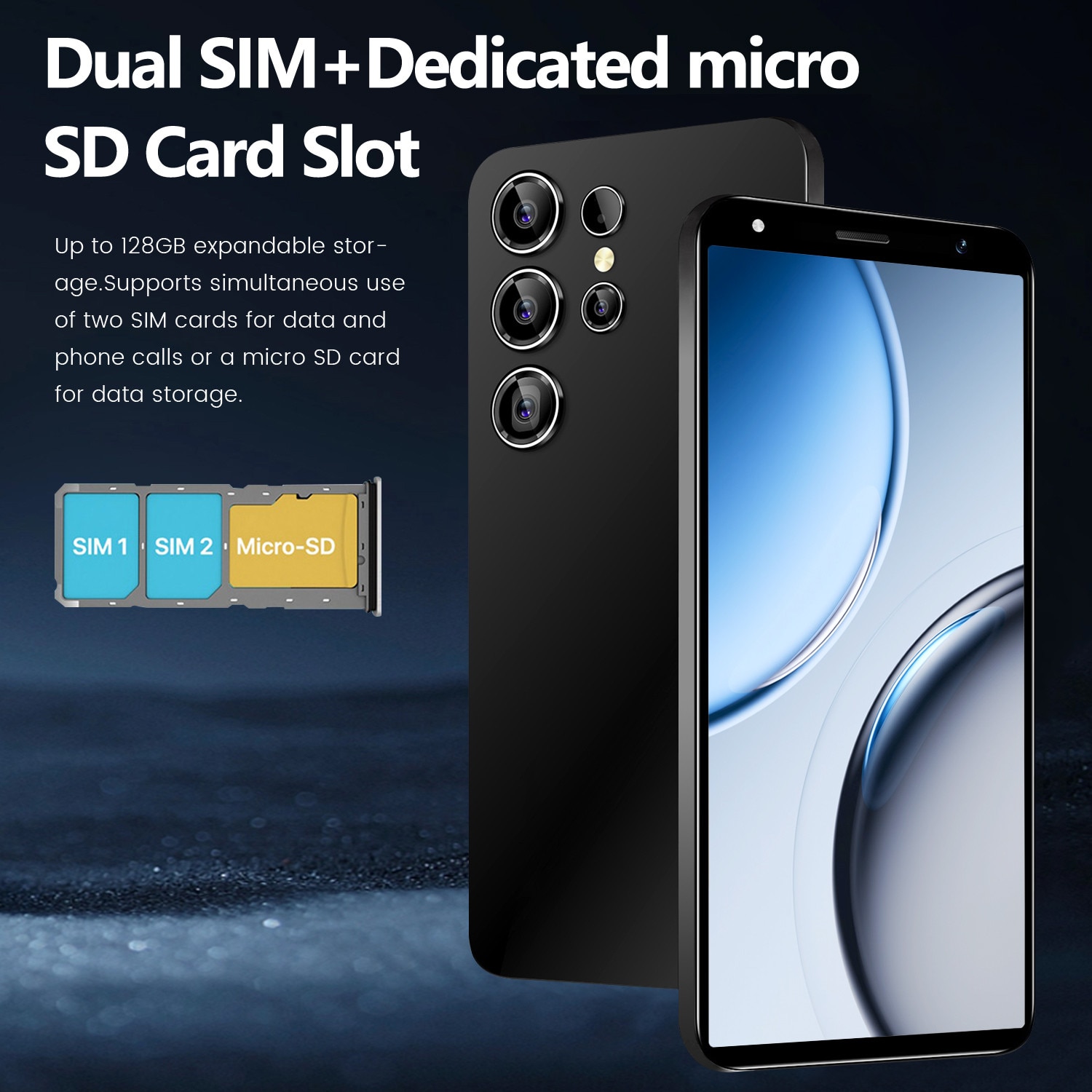 Telefon mobil 5.0 inch, 2GB RAM 16GB ROM, Android 8.1, Dual SIM, Negru
