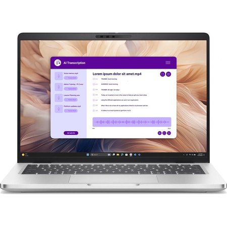 Laptop Dell Pro 14 Plus, 14 inch 1920 x 1200, Intel 266V 8 C / 8 T, 2.2 GHz - 5.0 GHz, 12 MB cache, 16 GB LPDDR5X, 512 GB SSD, Intel Arc Graphics, Windows 11 Pro