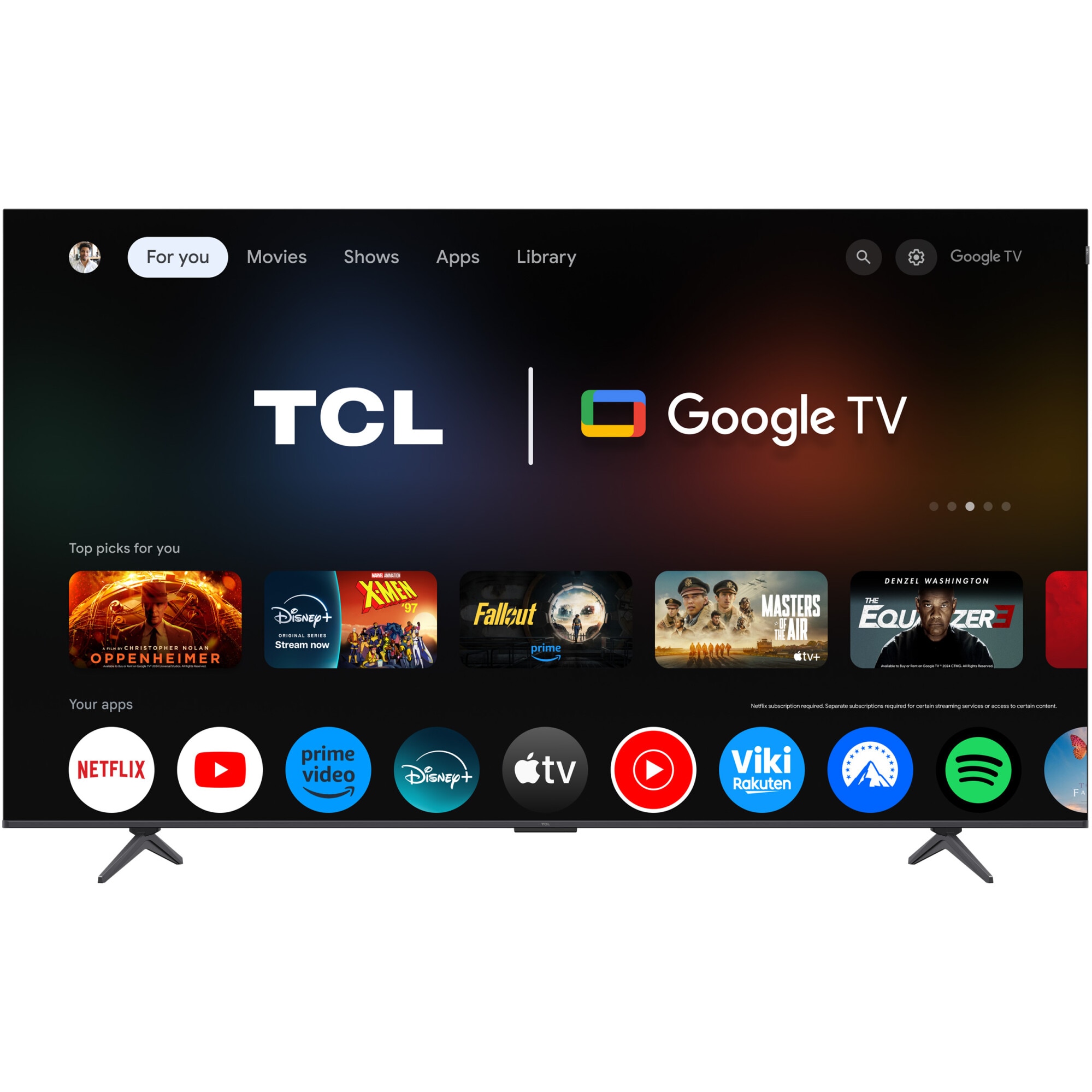 Televizor TCL QLED 85P8K, 214 cm, Smart Google TV, 4K Ultra HD, 100Hz, Clasa F