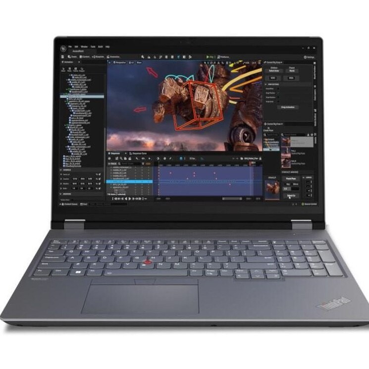 Laptop Lenovo ThinkPad P16 G2 21FA000VPB, 16 inch 2560 x 1600, Intel Core i7-13850HX 20 C / 28 T, 4.0 GHz - 5.30 GHz, 30 MB cache, 55 W, 32 GB DDR5, 1 TB SSD, Nvidia RTX 2000 Ada, Windows 11 Pro, Gri