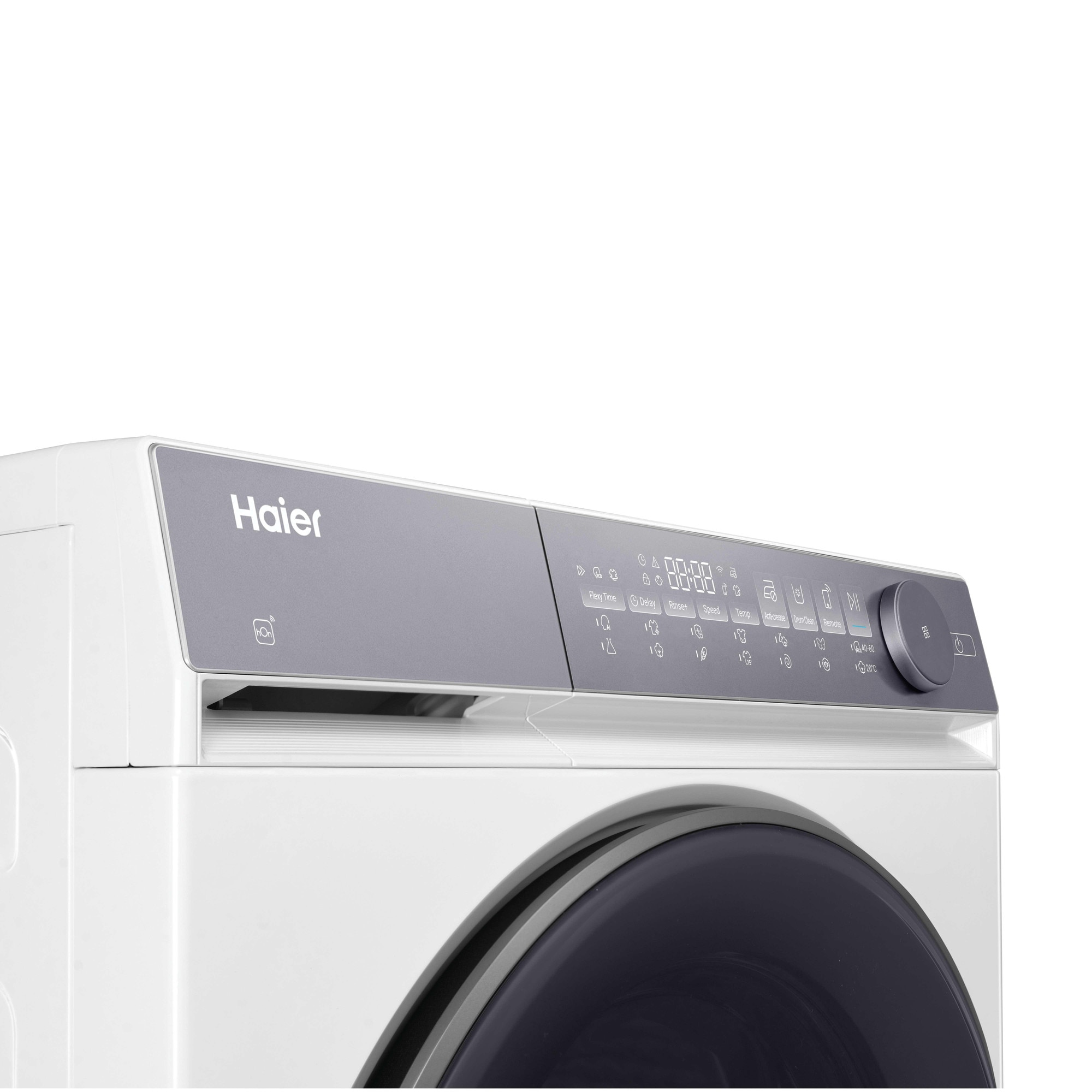Masina de spalat rufe Haier HW80-B14367U1-S, 8 kg, 1400 rpm, clasa A-45%, motor Direct Motion, Flexy Time, WiFi/ hOn app, ABT, Refresh, alba