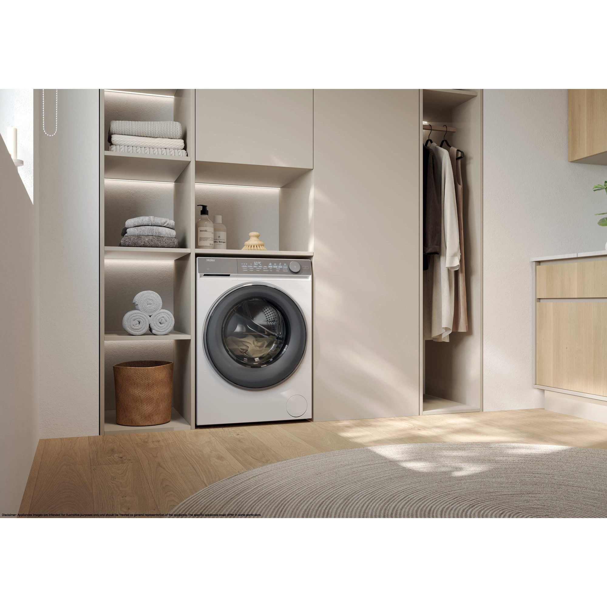 Masina de spalat rufe Haier HW80-B14367U1-S, 8 kg, 1400 rpm, clasa A-45%, motor Direct Motion, Flexy Time, WiFi/ hOn app, ABT, Refresh, alba