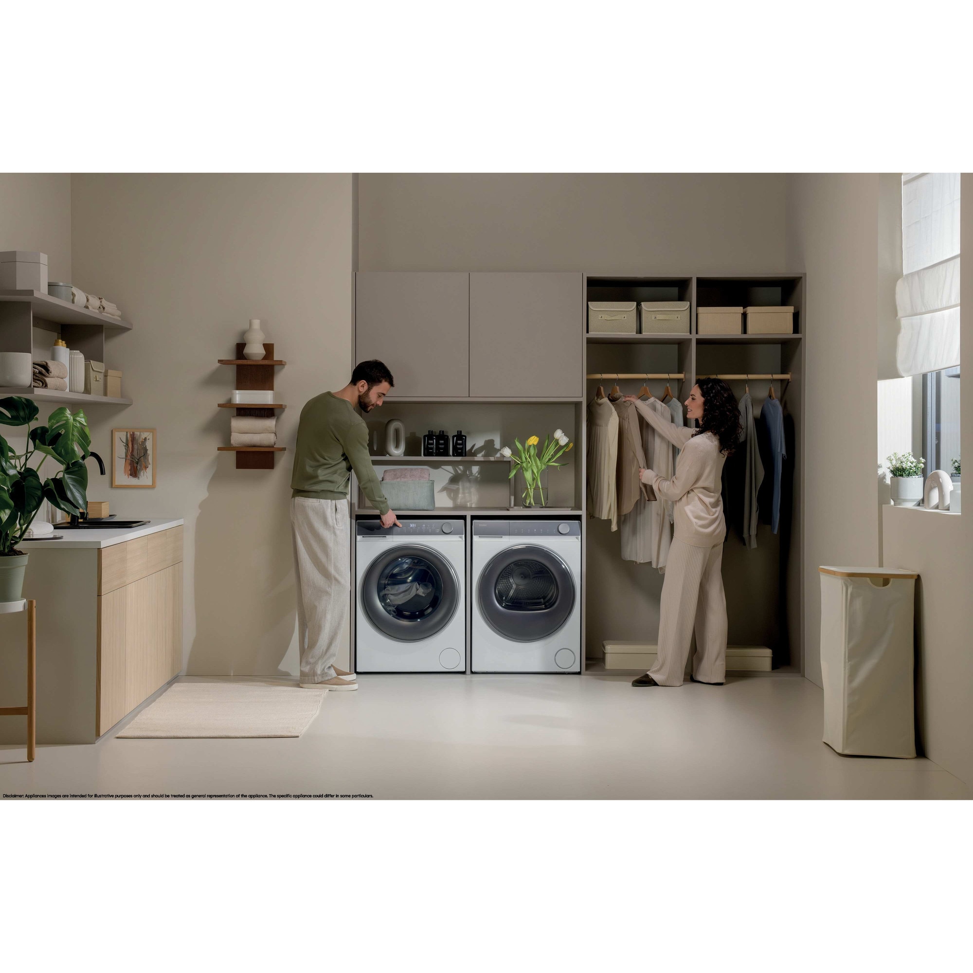 Masina de spalat rufe Haier HW80-B14367U1-S, 8 kg, 1400 rpm, clasa A-45%, motor Direct Motion, Flexy Time, WiFi/ hOn app, ABT, Refresh, alba