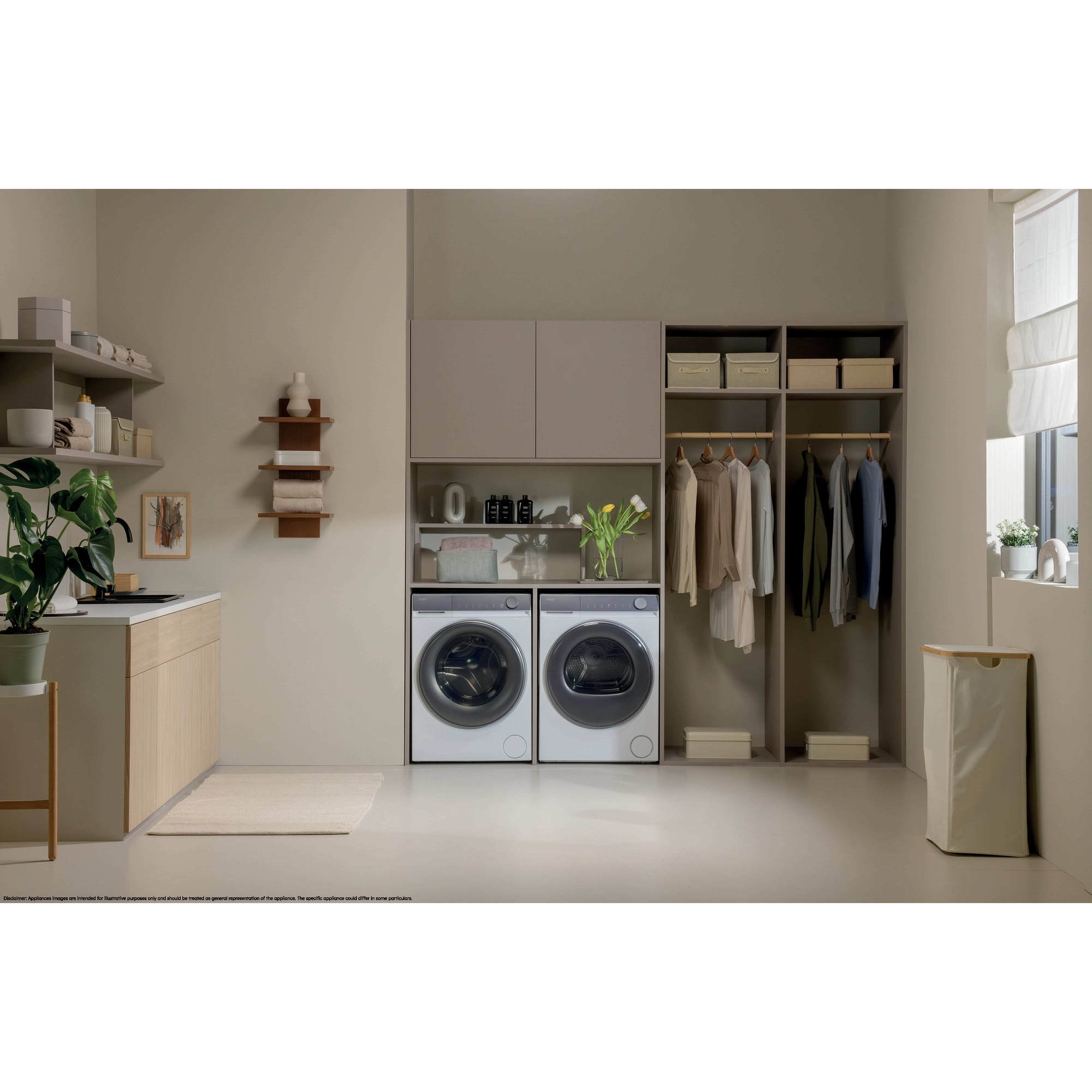 Masina de spalat rufe Haier HW80-B14367U1-S, 8 kg, 1400 rpm, clasa A-45%, motor Direct Motion, Flexy Time, WiFi/ hOn app, ABT, Refresh, alba