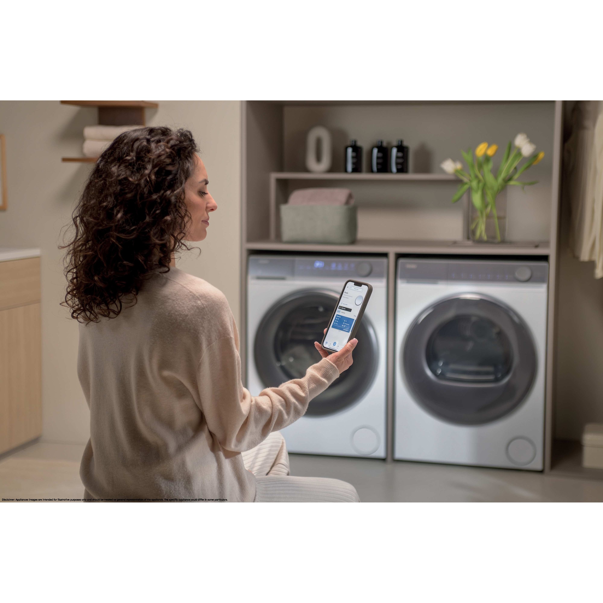Masina de spalat rufe Haier HW80-B14367U1-S, 8 kg, 1400 rpm, clasa A-45%, motor Direct Motion, Flexy Time, WiFi/ hOn app, ABT, Refresh, alba
