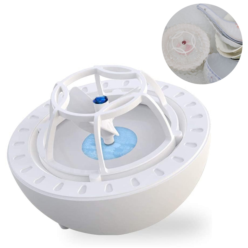 Masina de spalat vase portabila mini USB multifunctionala, alb, compacta