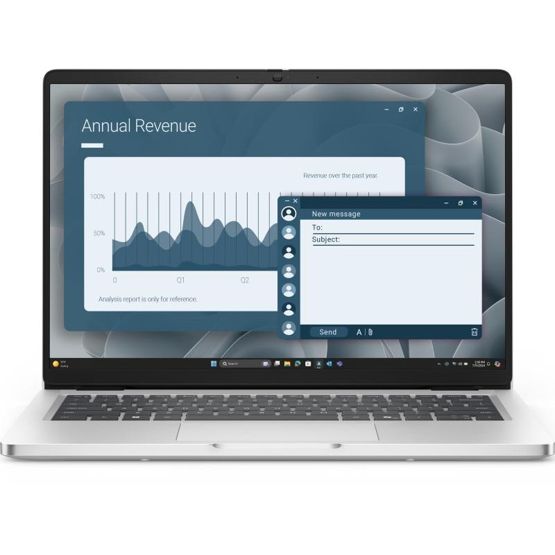 Laptop Dell Pro 14 PC14255, 14 inch 1920 x 1200, AMD AI 5 340 6 C / 12 T, 2.0 GHz - 4.8 GHz, 6 MB 16 MB cache, 28 W, 16 GB DDR5, 512 GB SSD, AMD Radeon Graphics, Windows 11 Pro