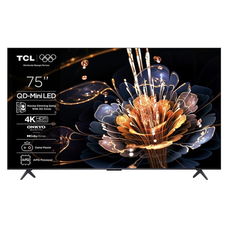 Televizor Mini LED TCL 190 cm 75" 75C69KS, Ultra HD 4K, Smart TV, WiFi, CI+