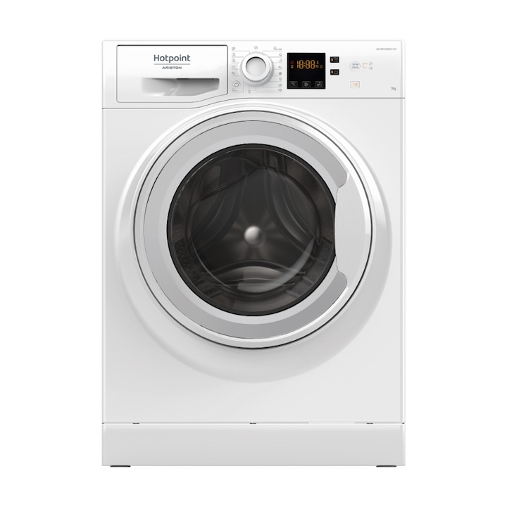 Masina de spalat rufe Hotpoint-Ariston NWS 7469 W EU, Extra Touch, Steam Hygiene, Program Anti-pete, 7 Kg, 1400 rpm, Clasa A, Alba