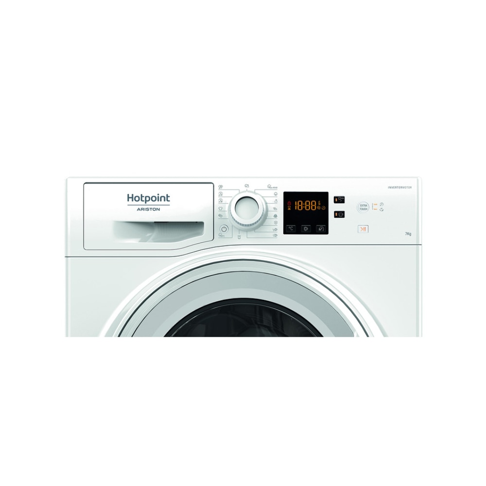 Masina de spalat rufe Hotpoint-Ariston NWS 7469 W EU, Extra Touch, Steam Hygiene, Program Anti-pete, 7 Kg, 1400 rpm, Clasa A, Alba
