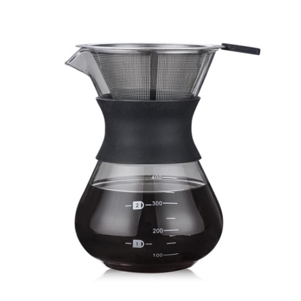 Cafetiera Cozevdnt, design artizanal, filtru micro din otel inoxidabil, carafa din sticla, control al infuzarii