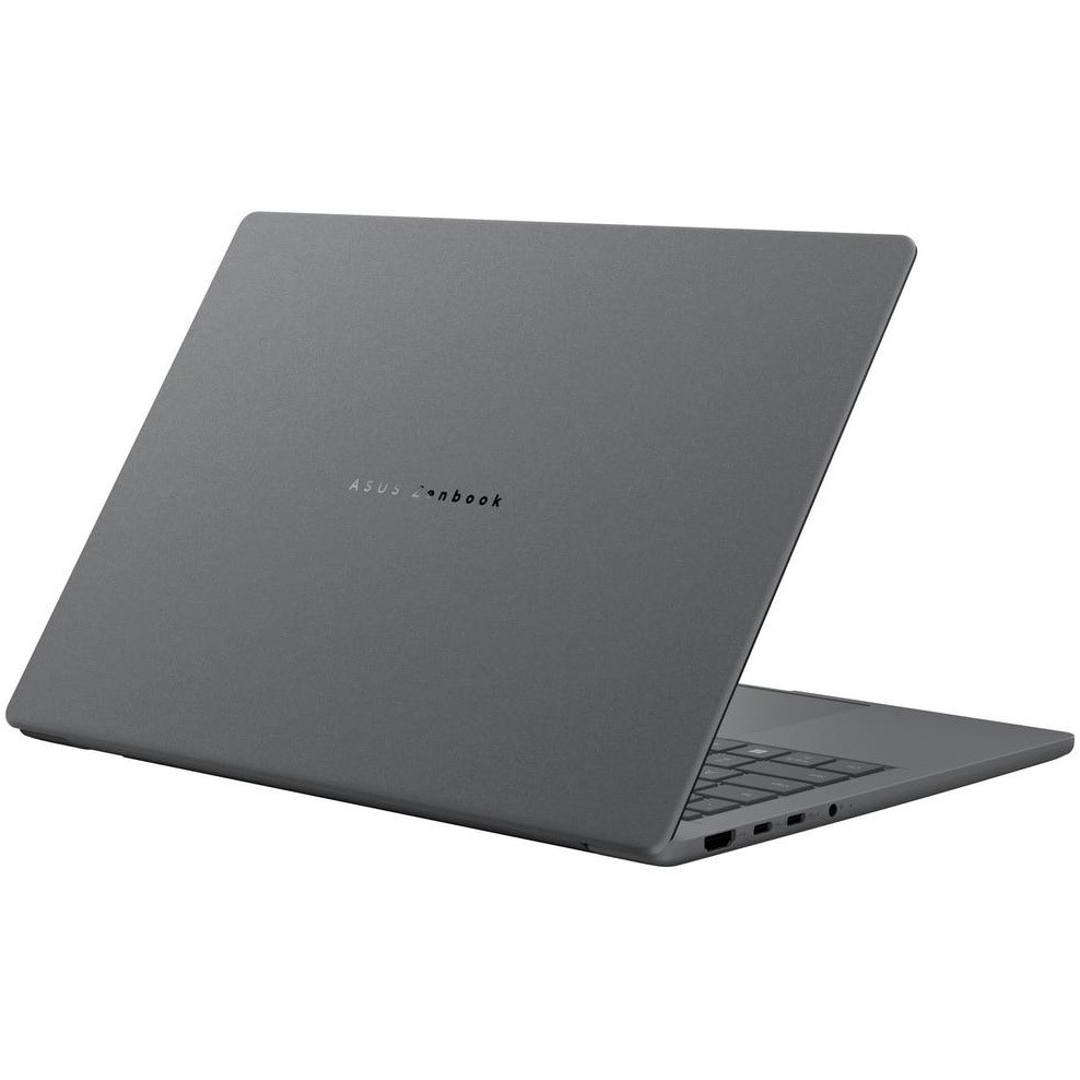 Laptop ASUS Zenbook A14 UX3407RA cu procesor Snapdragon® X Elite X1E 78 100 pana la 3.4GHz, 14'', WUXGA, OLED, 16GB LPDDR5X RAM, 1TB SSD, Qualcomm® Adreno™ GPU, Windows 11 Pro, Iceland Gray