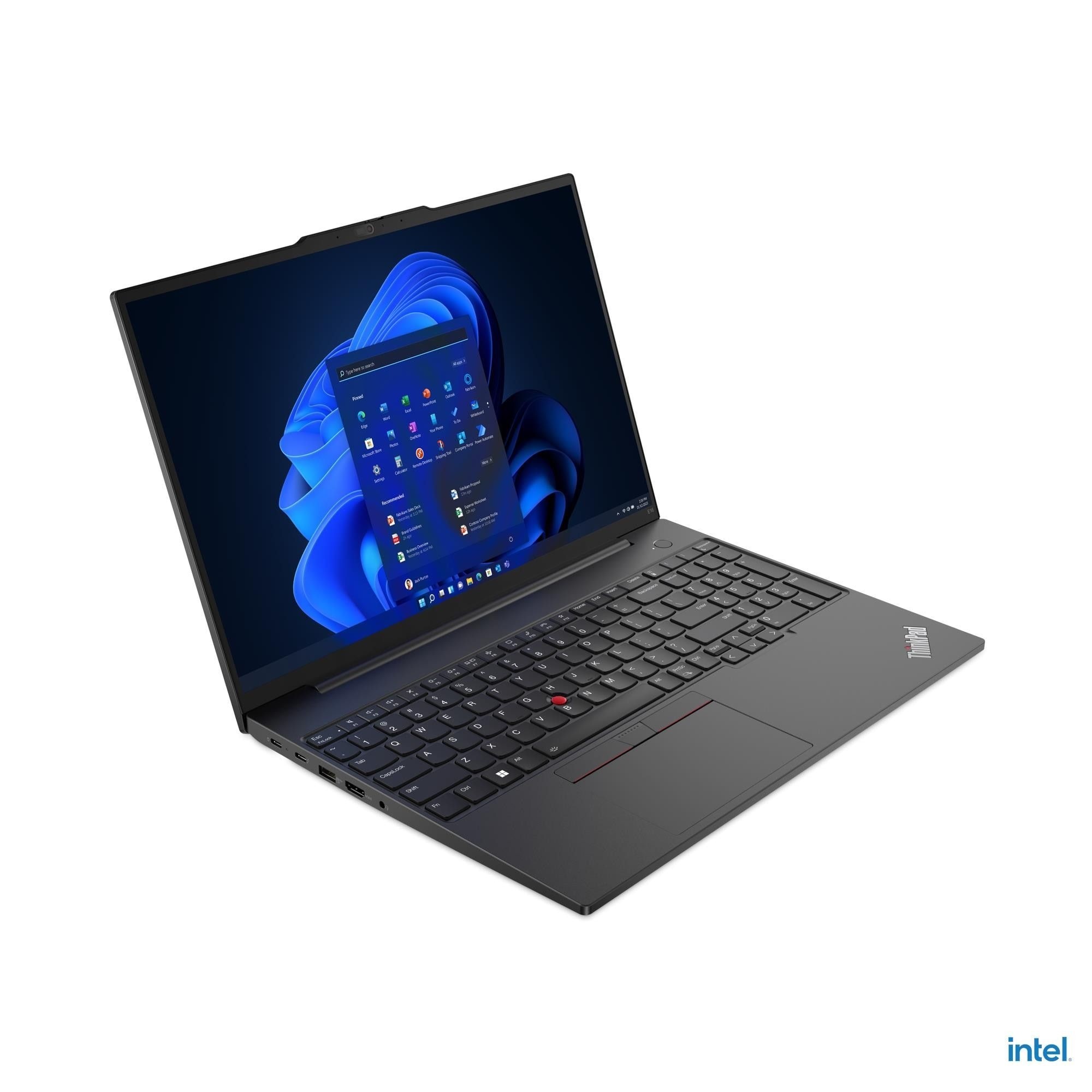 Laptop Lenovo ThinkPad E16 G1 21JN004MGE, 16 inch 1920 x 1200, Intel Core i7-1355U 10 C / 12 T, 1.7 GHz - 5.0 GHz, 12 MB cache, 55 W, 16 GB DDR4, 512 GB SSD, Intel Iris Xe Graphics, Windows 11 Pro, Negru