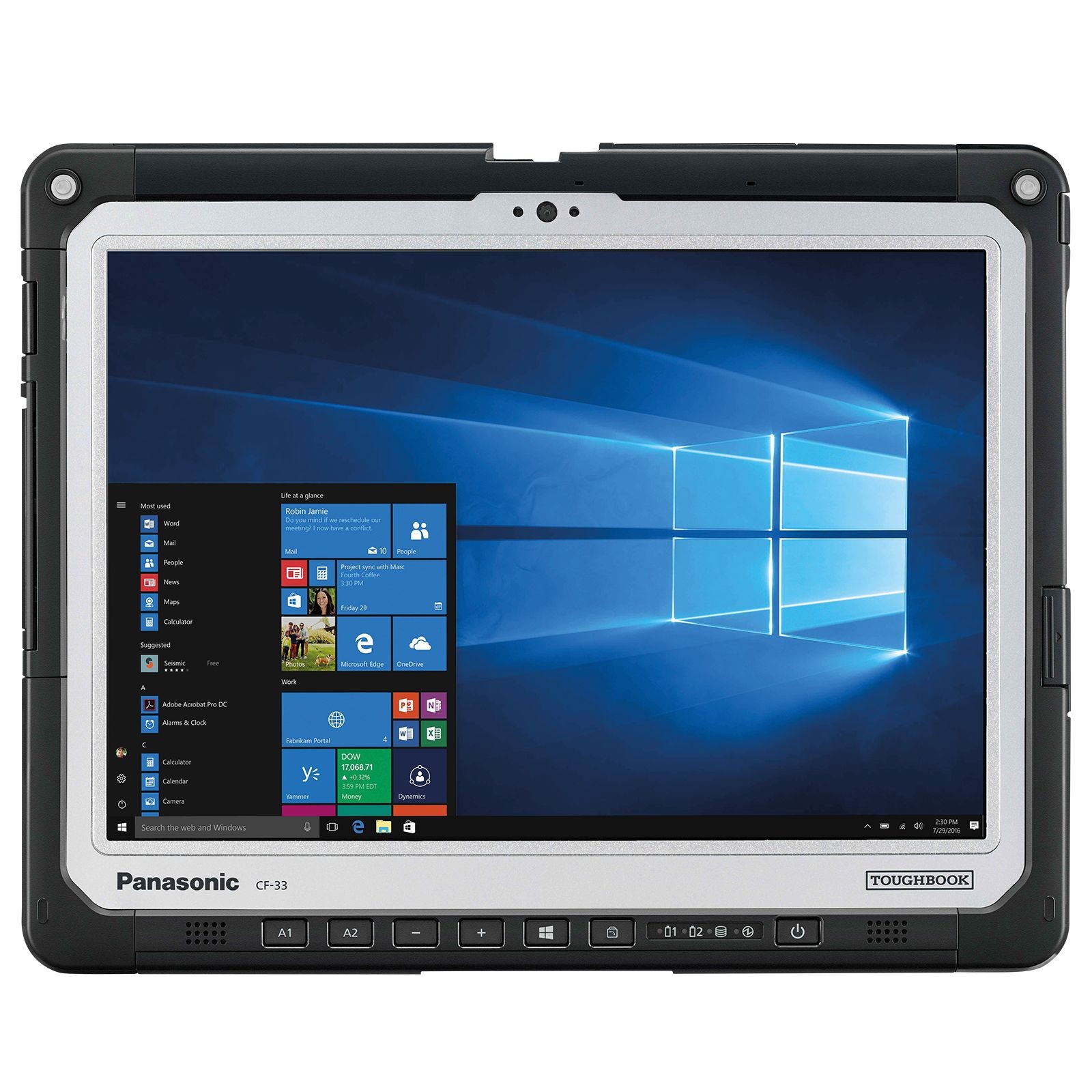 Laptop Panasonic TOUGHBOOK 33 CF-33GZ057B4, 12 inch 2160 x 1440 Touchscreen, Intel Core i5-1245U 10 C / 12 T, 4.4 GHz, 12 MB cache, 16 GB RAM, 512 GB SSD, Intel Graphics, Windows 11 Pro