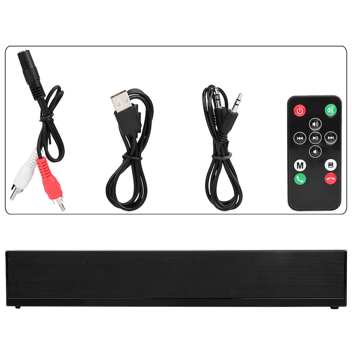 Boxa Soundbar, 20W, Bluetooth, stereo, negru, compact