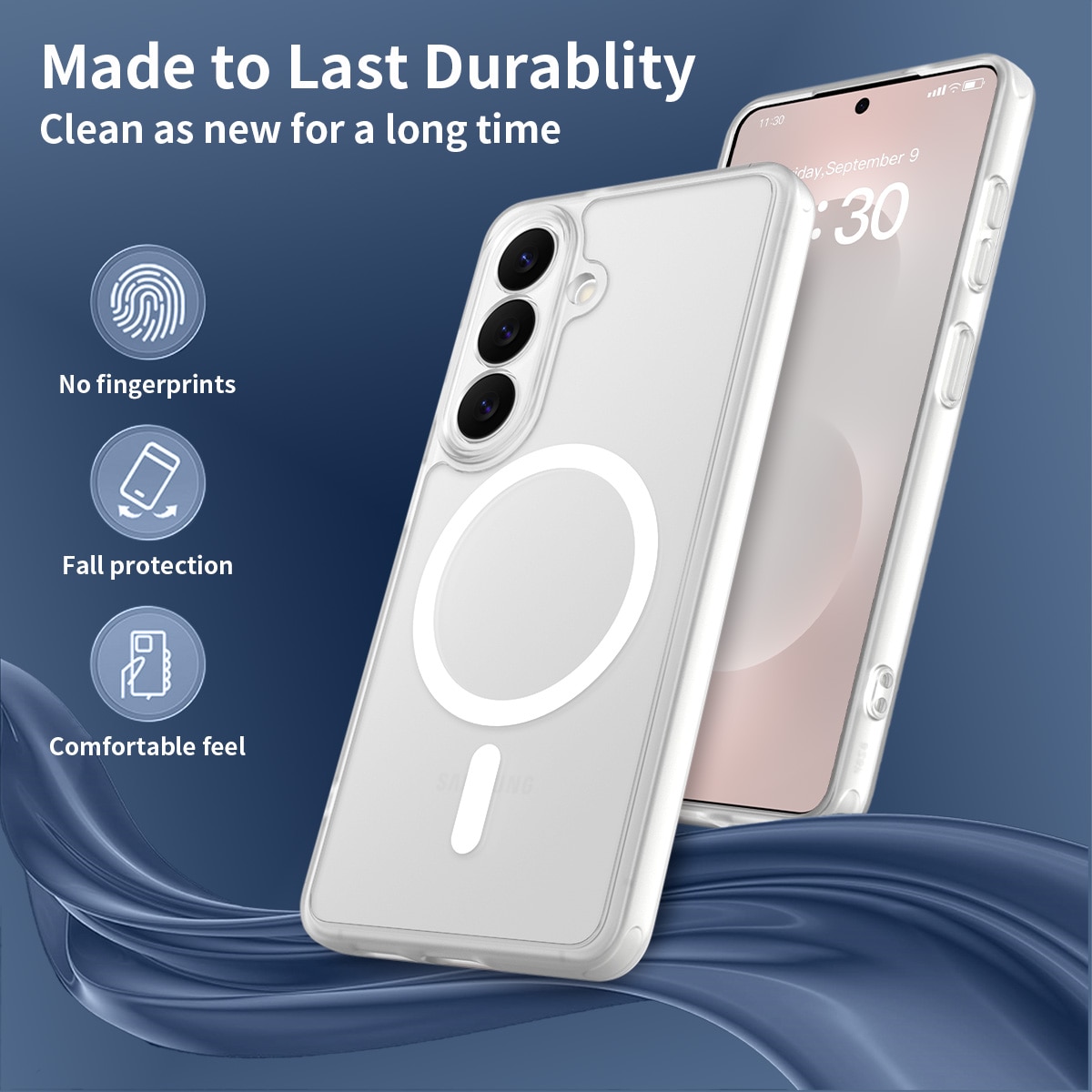 Husa de protectie pentru Samsung Galaxy S26, Omelivon, MagSafe, Protectie completa, Anti-Soc, Decupaje Precise, Incarcare Wireless, Materiale Premium, Transparent mat