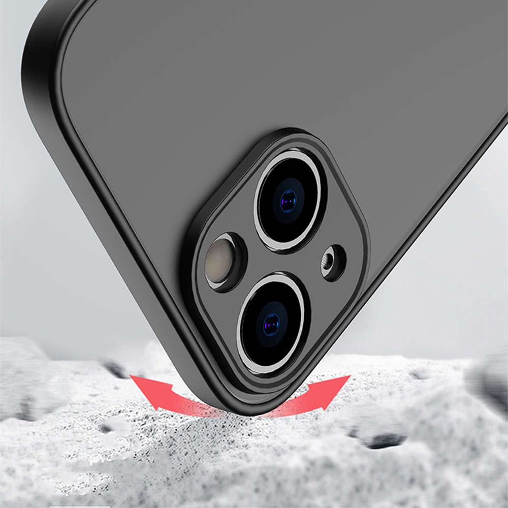 Husa de Protectie pentru Apple iPhone 14, Silicon TPU, Protectie Camera, Trendy Smoky Design, Negru